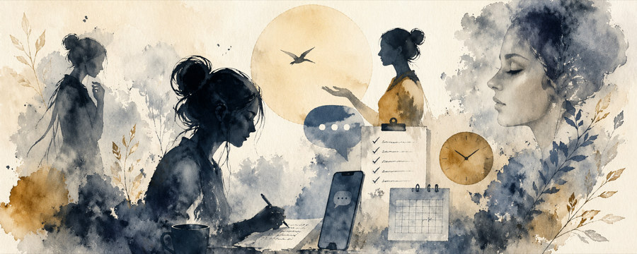 Иллюстрация первого контакта, сообщения и записи на консультацию